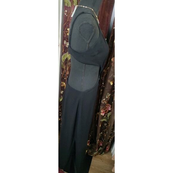 Reformation Midi Dress Size 10 Black Cutouts - Picture 12 of 15